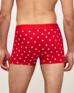 Clearance Boxer en coton otif coeur Homme Boxers À Motifs