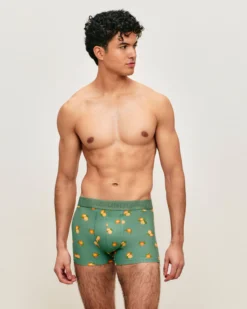 Online Boxer en coton otif orange Homme Boxers À Motifs