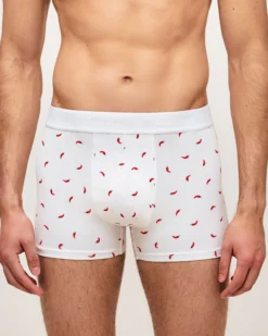 Sale Boxer en coton otif pient Homme Boxers À Motifs
