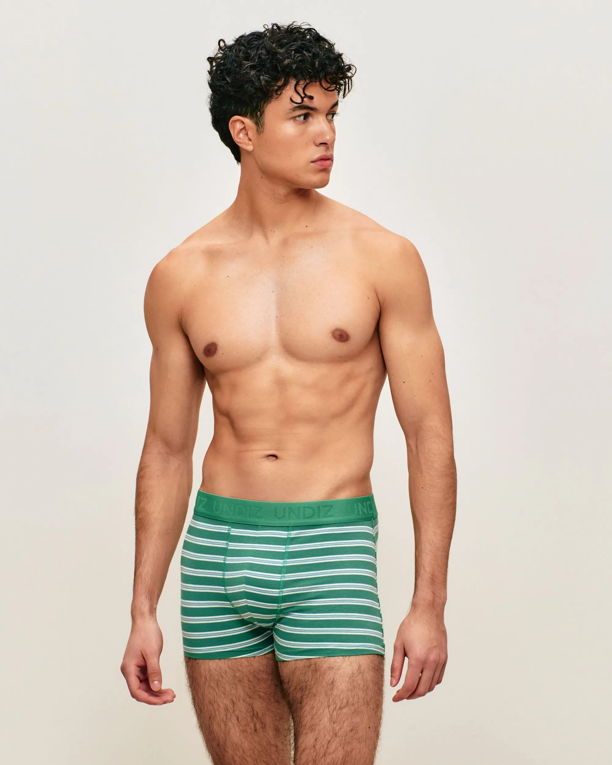 Boxer en coton à rayure Homme Boxers À Motifs