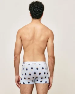 Sale Boxer en coton à rayure et otif ouron Homme Boxers À Motifs