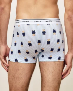Sale Boxer en coton à rayure et otif ouron Homme Boxers À Motifs