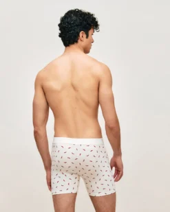Clearance Boxer ong en coton avec otif pient Homme Boxers À Motifs