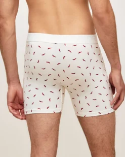 Clearance Boxer ong en coton avec otif pient Homme Boxers À Motifs