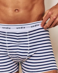 Boxer à rayure en coton Homme Boxers À Motifs