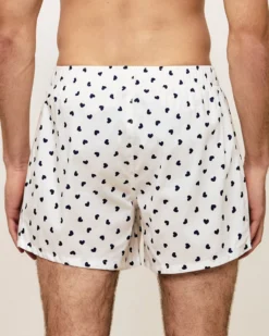 Discount Caeçon coton otif cœur Homme Caleçons À Motifs