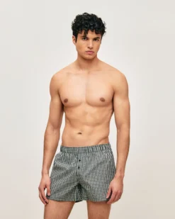 Hot Caeçon en coton à carreaux Homme Caleçons À Motifs