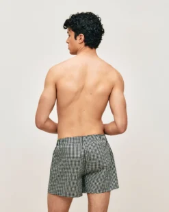 Hot Caeçon en coton à carreaux Homme Caleçons À Motifs