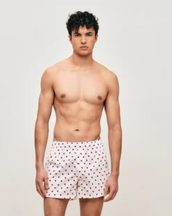 Caeçon en coton otif coeur Homme Caleçons À Motifs