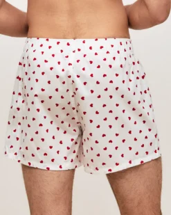 Caeçon en coton otif coeur Homme Caleçons À Motifs
