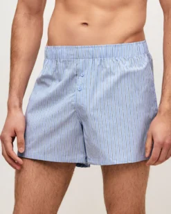 Outlet Caeçon en coton à rayure Homme Caleçons À Motifs