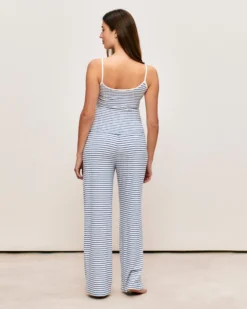 Clearance Caraco côteé à rayure Hauts De Pyjamas