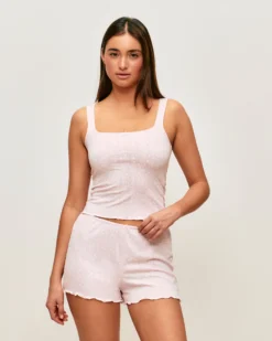 Best Caraco en jerey otif feur Hauts De Pyjamas