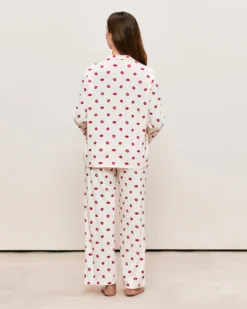 Clearance Cheie jerey côteé otif bouche Hauts De Pyjamas