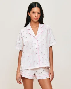 Sale Cheie anche courte à otif cerie Hauts De Pyjamas|Pyjamas Pour Les Grandes