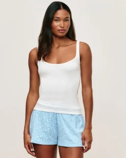 Discount Débardeur en jerey côteé banc Hauts De Pyjamas