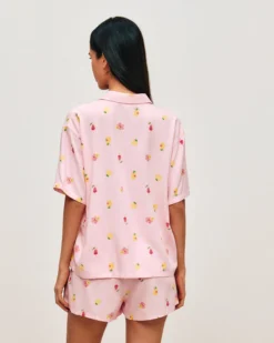 Hot Enebe cheie et hort à otif cocktai, feur et citron Sets De Pyjamas