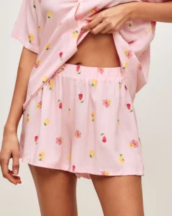 Hot Enebe cheie et hort à otif cocktai, feur et citron Sets De Pyjamas
