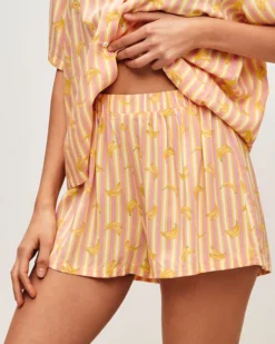 Outlet Enebe cheie et hort à rayure et otif banane Sets De Pyjamas