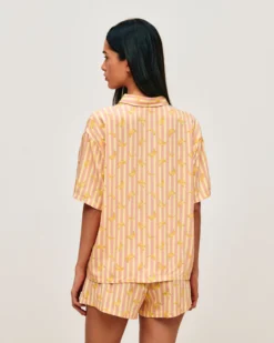 Outlet Enebe cheie et hort à rayure et otif banane Sets De Pyjamas