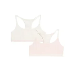 Outlet Lot de 2 brassières ados en coton Sans Armature|Brassières