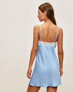 Sale Nuiette en atin à poi Robes|Nuisettes