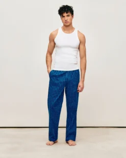 Sale Pantaon en coton à carreaux Homme Pyjamas Et Tenues D'Intérieur