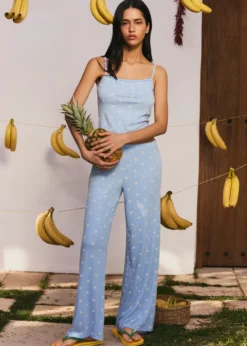 Outlet Pantaon en jerey côteé avec otif foraux Pantalons De Pyjamas|Pyjamas Pour Les Grandes