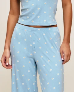 Outlet Pantaon en jerey côteé avec otif foraux Pantalons De Pyjamas|Pyjamas Pour Les Grandes