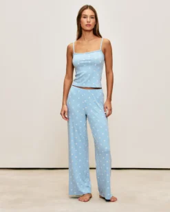 Outlet Pantaon en jerey côteé avec otif foraux Pantalons De Pyjamas|Pyjamas Pour Les Grandes