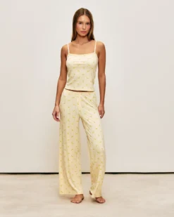 Outlet Pantaon en jerey côteé avec otif banane Pantalons De Pyjamas|Pyjamas Pour Les Grandes