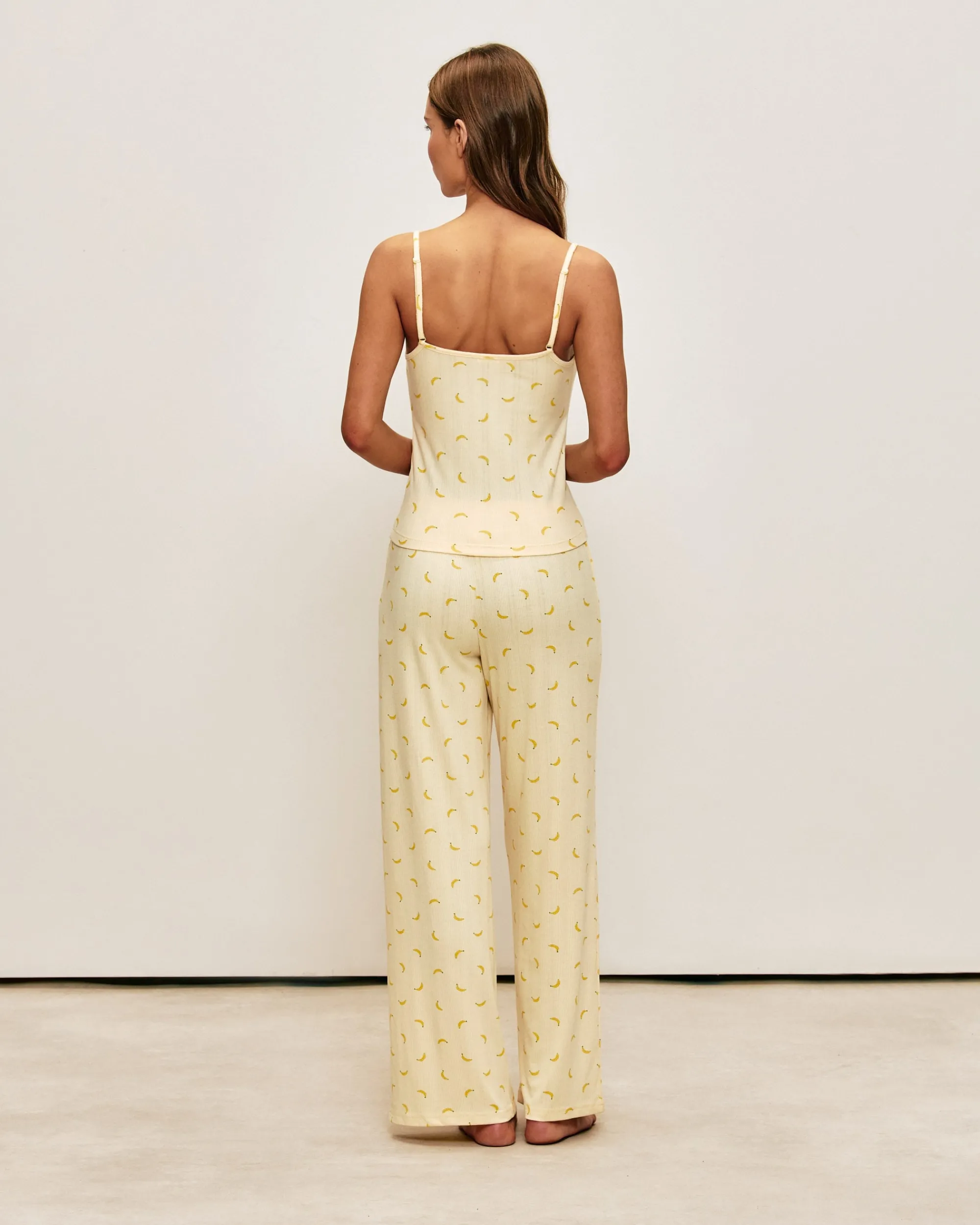 Outlet Pantaon en jerey côteé avec otif banane Pantalons De Pyjamas|Pyjamas Pour Les Grandes