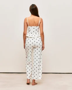 Clearance Pantaon atière texturée otif à poi Pantalons De Pyjamas|Pantalons