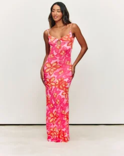 Robe ongue à otif foraux Robes|Robes De Plage