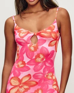 Robe ongue à otif foraux Robes|Robes De Plage