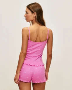 Sale hort en coton pointee avec iprié nœud Shorts De Pyjamas|Pyjamas Pour Les Grandes