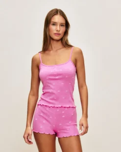 Sale hort en coton pointee avec iprié nœud Shorts De Pyjamas|Pyjamas Pour Les Grandes