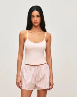 Hot hort en coton à rayure Shorts De Pyjamas