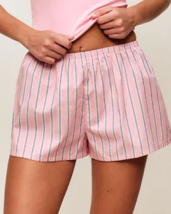 Clearance hort en coton à rayure Shorts De Pyjamas