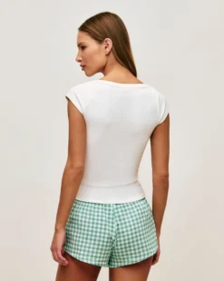 Hot hort en coton vichy Shorts De Pyjamas