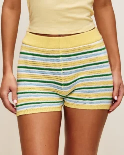 Discount hort en crochet rayé Shorts
