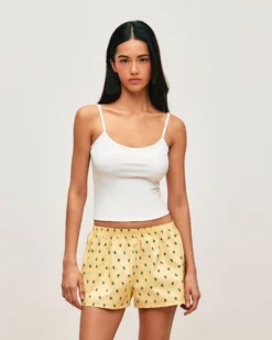 Hot hort en popeine de coton iprié cactu Shorts De Pyjamas