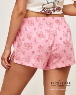 Hot hort en popeine de coton iprié Betty Boop Shorts De Pyjamas