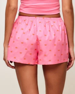 Clearance hort en popeine iprié crabe Shorts De Pyjamas