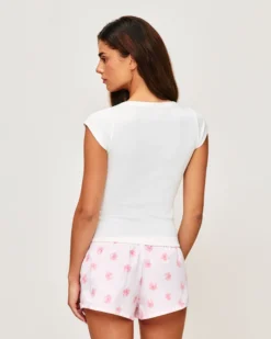 Discount hort en popeine iprié hibicu Shorts De Pyjamas|Pyjamas Pour Les Grandes
