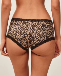 Clearance horty en icrofibre et dentee iprié éopard Shortys Et Boxers