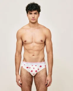 Sale ip en coton à otif bouche Homme Slips