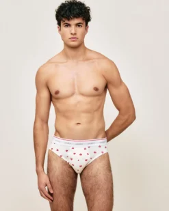 New ip en coton à otif coeur Homme Slips