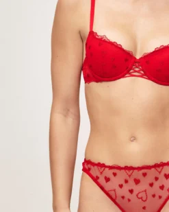 New Soutien-gorge ampliforme broderies cœurs Ampliformes|Avec Armatures