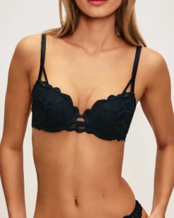 Online Soutien-gorge ampliforme en mesh avec broderies florales Ampliformes|Avec Armatures
